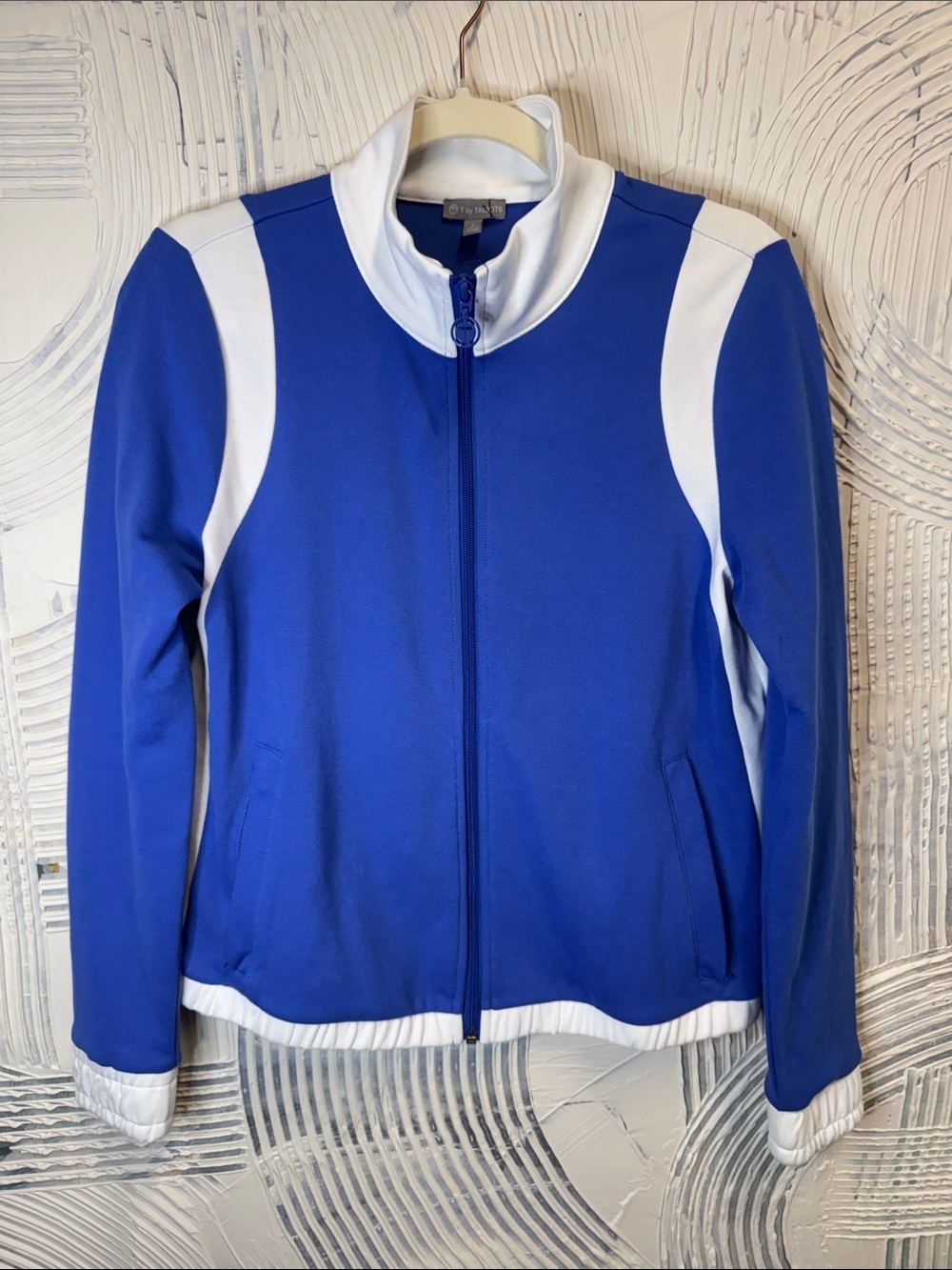 Talbots Blue and White Bomber JacketN0482